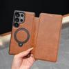 For Samsung Galaxy S25 S24 S23 S22 Plus Ultra FE Edge Case 360° Rotation Metal Stand All-Inclusive Protection Soft Flip Cover