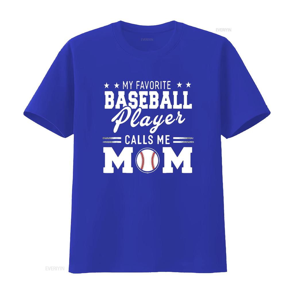 Unisexs My Favorite Baseball Player Calls Me Mom T Shirt Mothers Day Black 2xl Vintage Washed Slightly Stretched Casual