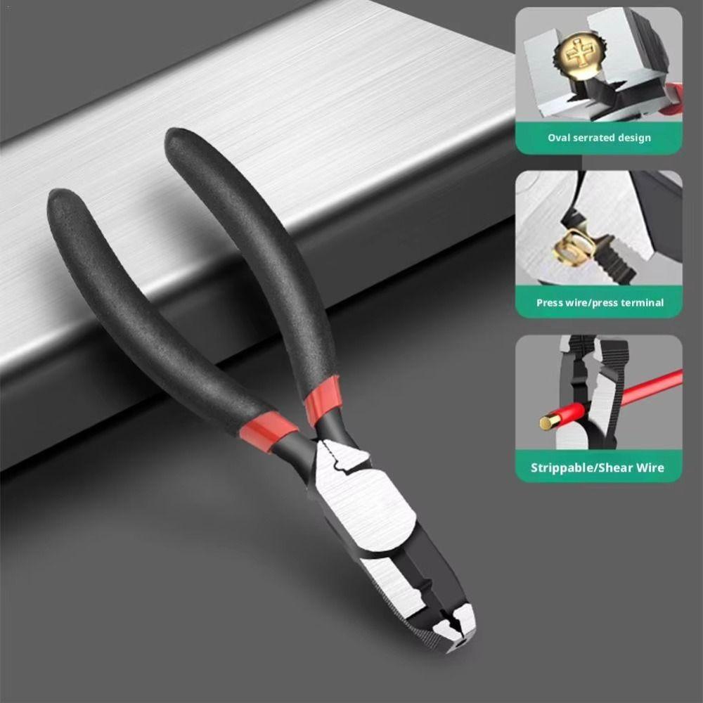 Glue Coated Handle Screw Extractor Pliers Non-Slip Jaws Combination Pliers Home Electrical Repair