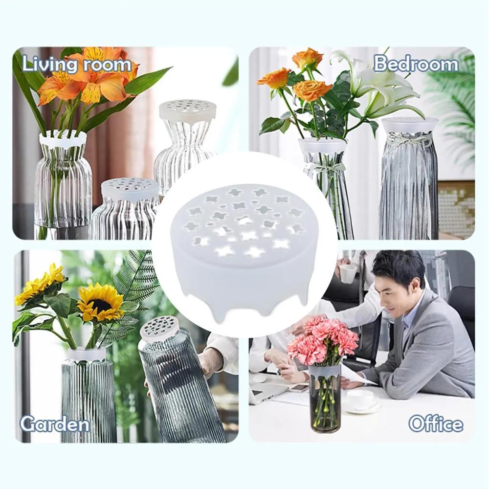 Silicone Blossom Grid Flower Arranger, Flexible Blossom Grid Floral Stem Holder for Vases,Reusable Flower Grid for DIY Arrangements Wedding Home Decor