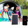 4W 5V Small Solar Panel with USB, DIY Monocrystalline Silicon Solar Cell, Waterproof Camping Power Bank