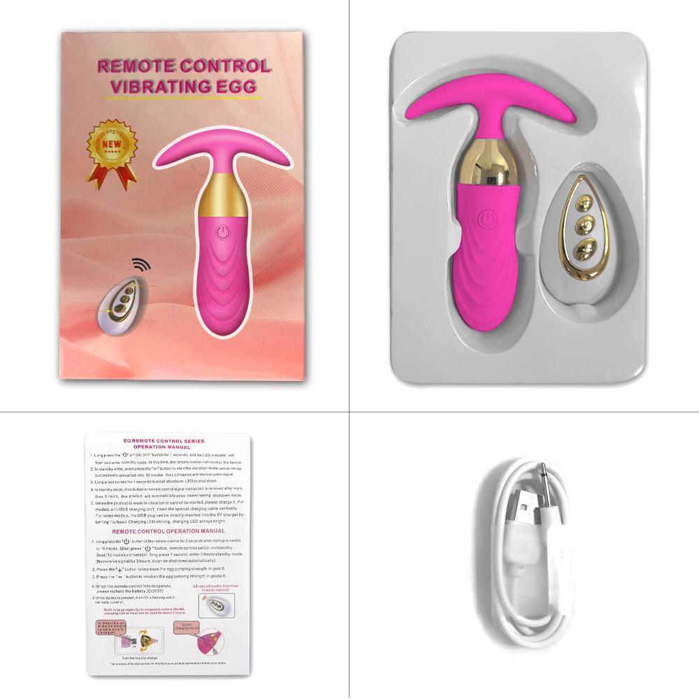 Anal Plug Vibrator Sex Toy Butt Plug Prostate Massager Wireless Remote Control Adult Goods