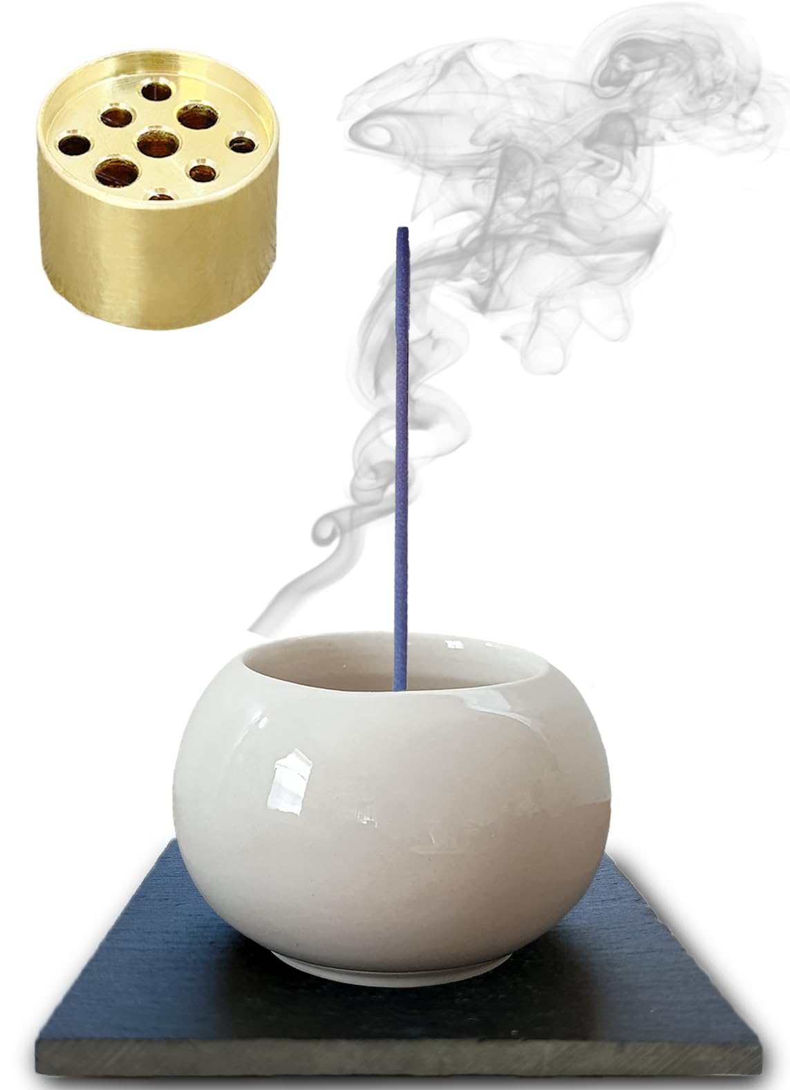 

upFRAME Incense Burner, Japanese-Style Ceramic Incense Holder, Aromatherapy Incense Holder for Buddhist Altars, Mini Buddhist Altar Accessories,