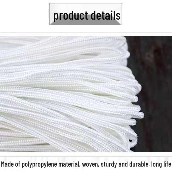Trwała nylonowa lina: Odporna na zużycie linka, Sznurek do prania, Sznurek do zasłon, Lina do wiązania ciężarówek i krów