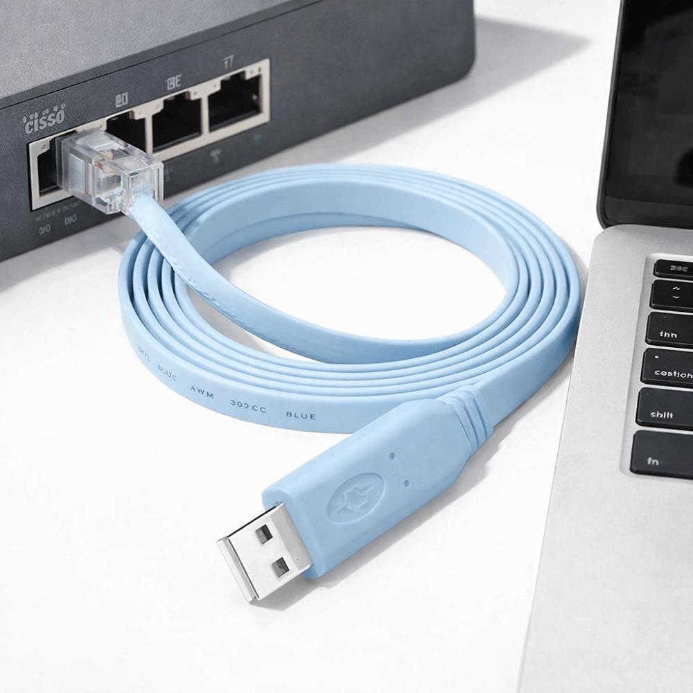 Stable Connections RS232 Console Cable Extension Line RJ45 Console Cable  Switch Configuration