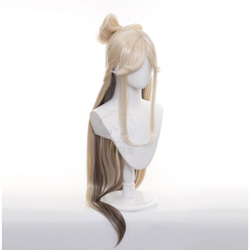 120CM Anime Game Genshin Impact Cosplay Halloween Ningguang Cosplay Wig Genshin Impact Ning guang Cosplay Hair