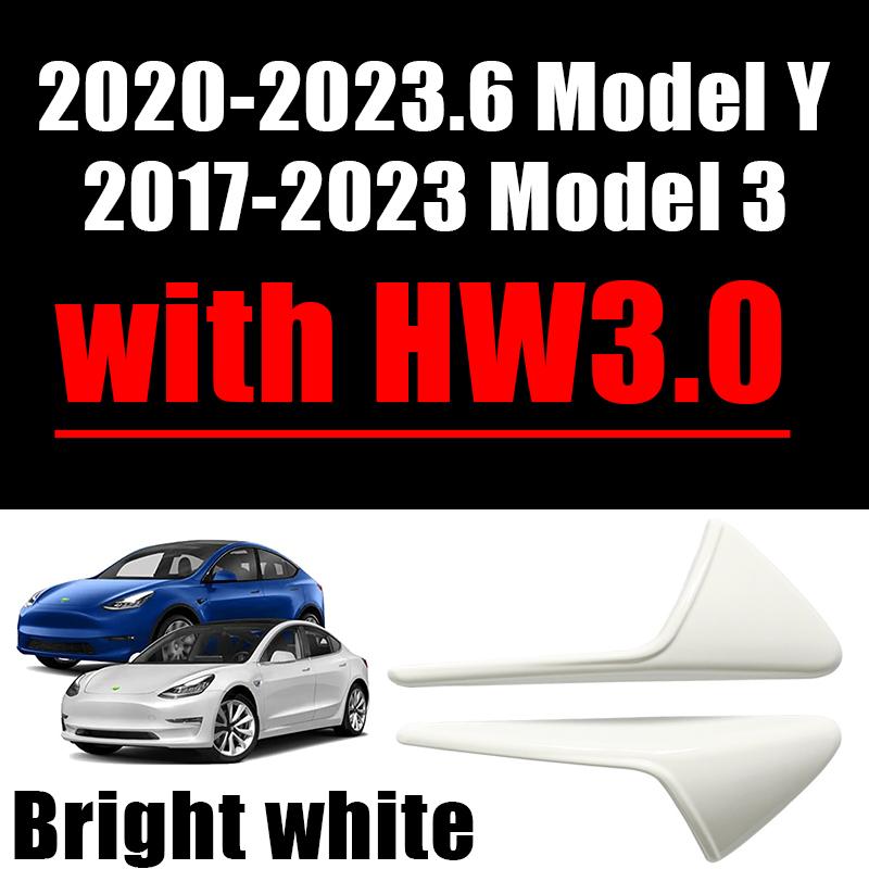 Car Side Camera Protective Cover ABS Carbon Fiber Protective Cover Turn Signal Cover Suitable for Tesla Model 3 Model Y
