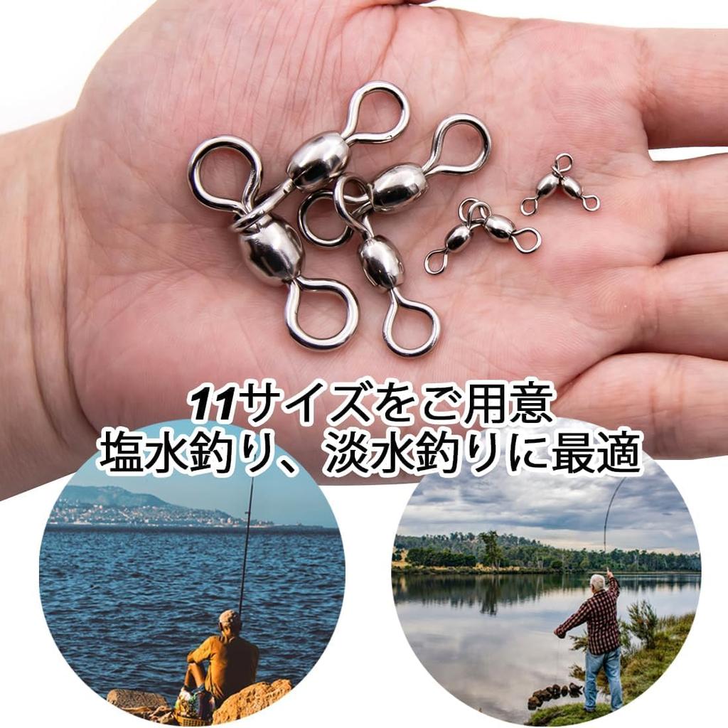 9KM DWLEFE Stainless Steel Swivel for Fishing Catfish Rig Fishing Line Saltwater Freshwater 25pcs 3-Way Tackle, Swivel, Connector, & - 4/03/0#,