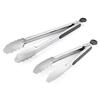 9/12 Inch Stainless Steel BBQ Grilling Tongs Salad Food Clip Non-Slip Handle Bread Serving Tong Cooking Barbecue Clip Clamp