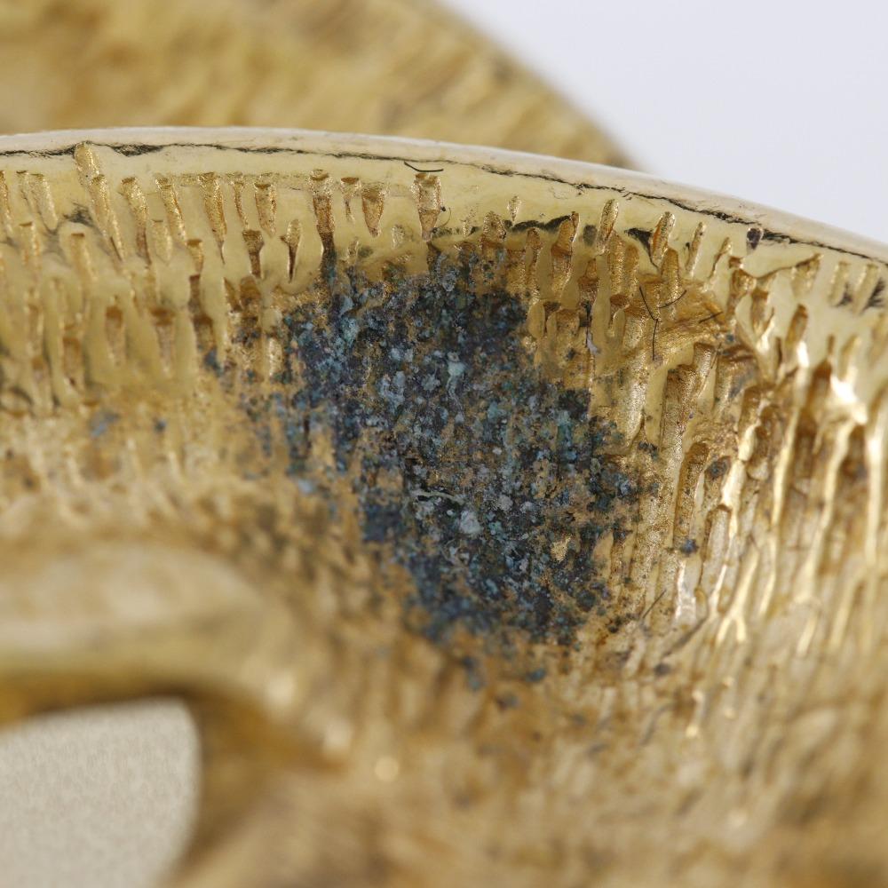 Chanel COCO Mark Brooch Matelasse Plated Gold 34.3g Women Used