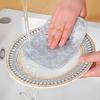 2Pcs Double-Side Reusable Washcloth Wiping Rag Steel Wire Washin Cloth Microfiber Dishcloth Non-Stick Oil Kitchen Cleaning Cloth