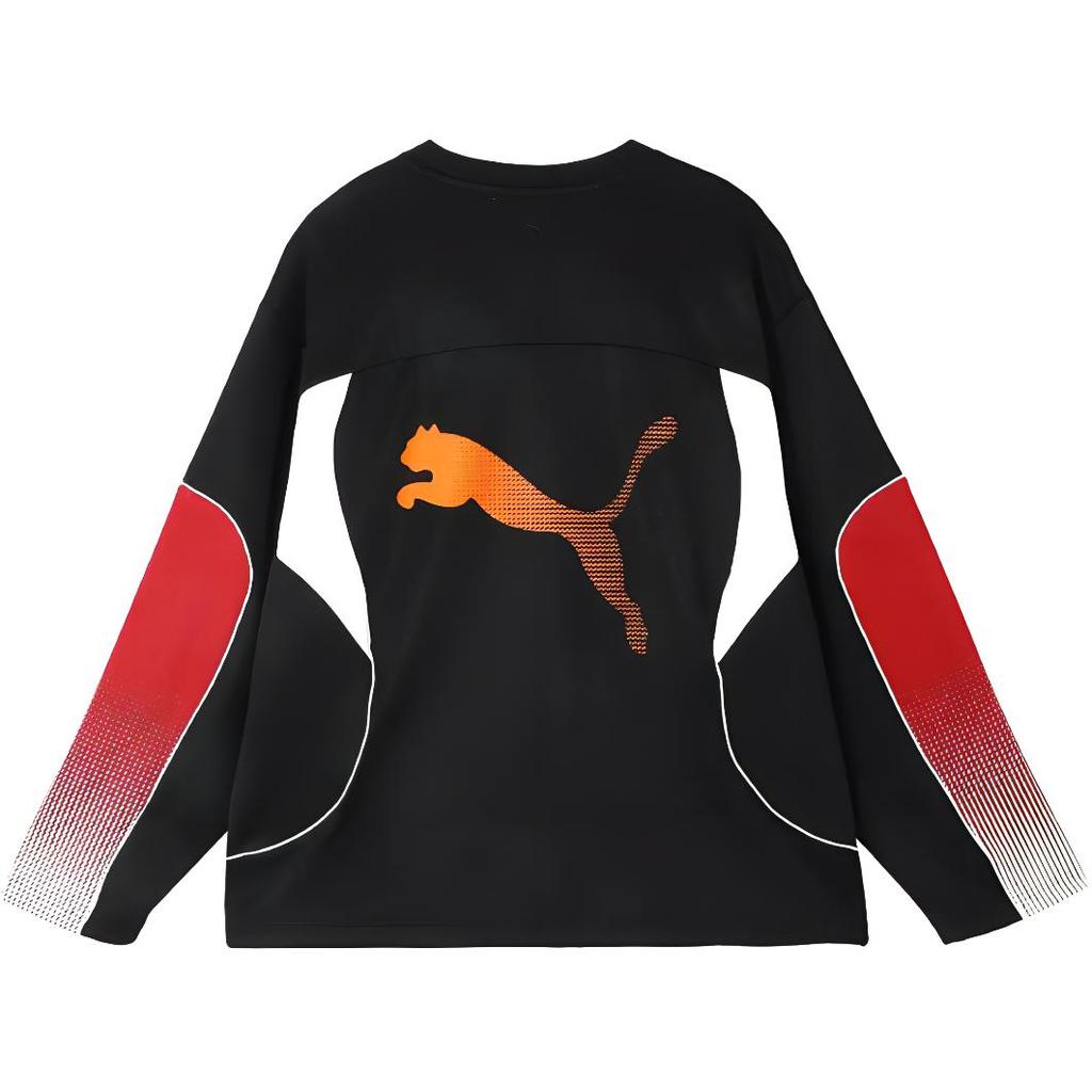Puma Beyond Speed Long Sleeve Jersey Color Block Printed T-Shirt Unisex Tops Black 631082-01