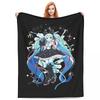 Hatsune Miku Blanket Warm Novelty Plush Throw Blanket For Outdoor Travel Office Flannel Bedspread Bed Cover