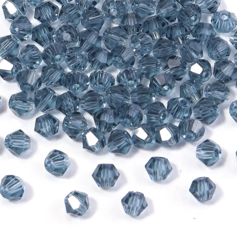 200pcs/lot 4mm Colorful Glass Crystal Beads Bicone Beads Loose Spacer Beads For Jewelry Making DIY Bracelet Necklace Accessories