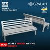 Spallach Scale Resin Kit of Park Benches of SPU16872 1/72 (Set 2) (Scenery Model)