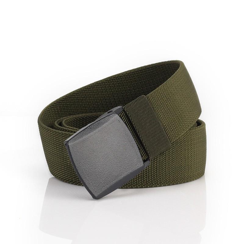 

2020 YKK Buckle Elastic Nylon Waist Belt Light Canvas Trousers 120cm