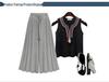 Plus Size Women's Cropped High-Waisted Wide-Leg Pants - European & American Style, Slimming & Loose Fit