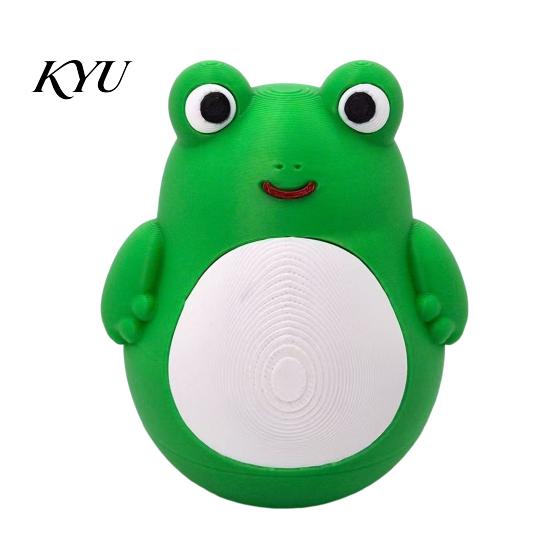 Educational Growth Accompanying Gifts 3D Printed Mini Frog Tumbler Toy, Roly-Poly Wobbling Cartoon Miniature Figures, Baby Attention Grabbing