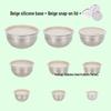 American-Style Silicone-Lidded Salad Bowl Set - Stainless Steel, Multi-purpose for Cooking, Baking, and Egg Beating.