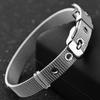 Hip Hop Titanium Steel Bangle Personality Mesh Watch Strap Bracelet Korean Style Bracelet Hand Ring Unisex Wrist Accessories
