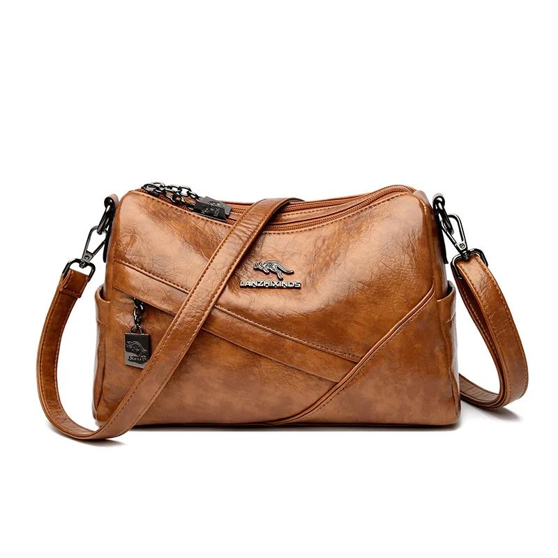 

Однотонная сумка через плечо для женщин, сумки большой вместимости, люксовые брендовые повседневные и винтажные элегантные женские сумки, новые