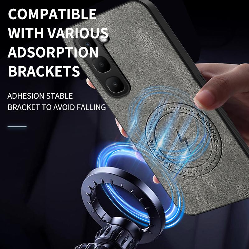 EUCAGR For Infinix Hot 70/Infinix Hot70 Case Simple Stylish Magnetic Suction Luxury PU Leather Skin-friendly Anti-drop Cover