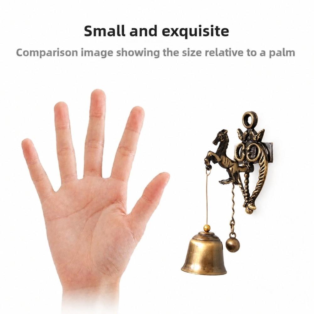 Metal Wall Mount Doorbell 4.53x 2.76in Dinner Bell Wall Shopkeeper Bell Home Decoration