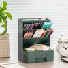 Storage Box Oblique Plug in Design Large Capacity Plastic Pen Holder   Desk Storage Rack