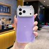 Korean and Japanese Style Solid Color Glitter Case Compatible with iPhone 16 Pro Max Phone Case Apple 17 Rhinestone Lens Case 14/15
