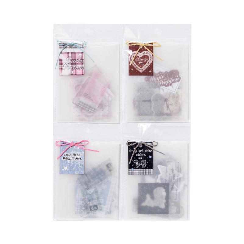 Sugar Poem Sticker Pack: Inorganic Salt Color Series, 30 Multi-Material Sheets for Journaling & Collage