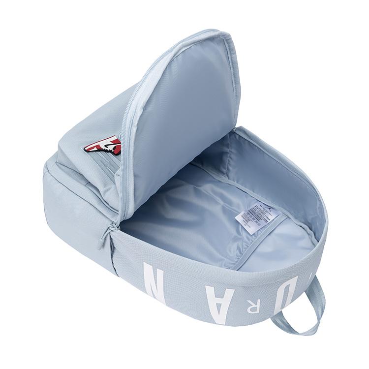 Jordan Velcro Badge Casual Fashion Versatile Polyester Backpack Medium Unisex backpack Gray Blue JD2533232PS-005