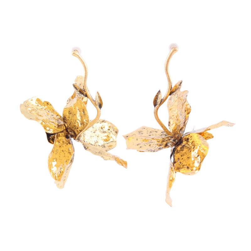 

Трехмерные серьги-цветы ретро металл многослойные серьги-лепестки