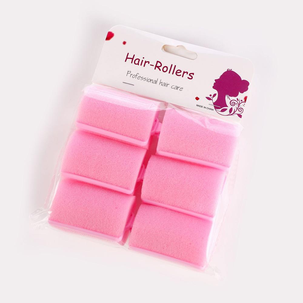 

6 шт. губчатые бигуди, поролоновые бигуди для волос, гибкие бигуди для укладки волос, губчатые бигуди розовый