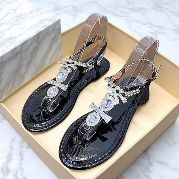 Fashion 2025 Sandals Ladies Shoes Summer Flip Flops Platform Women's Heels New Fashion Corrective Girls Rhinestone Gladiator Beach Flat
