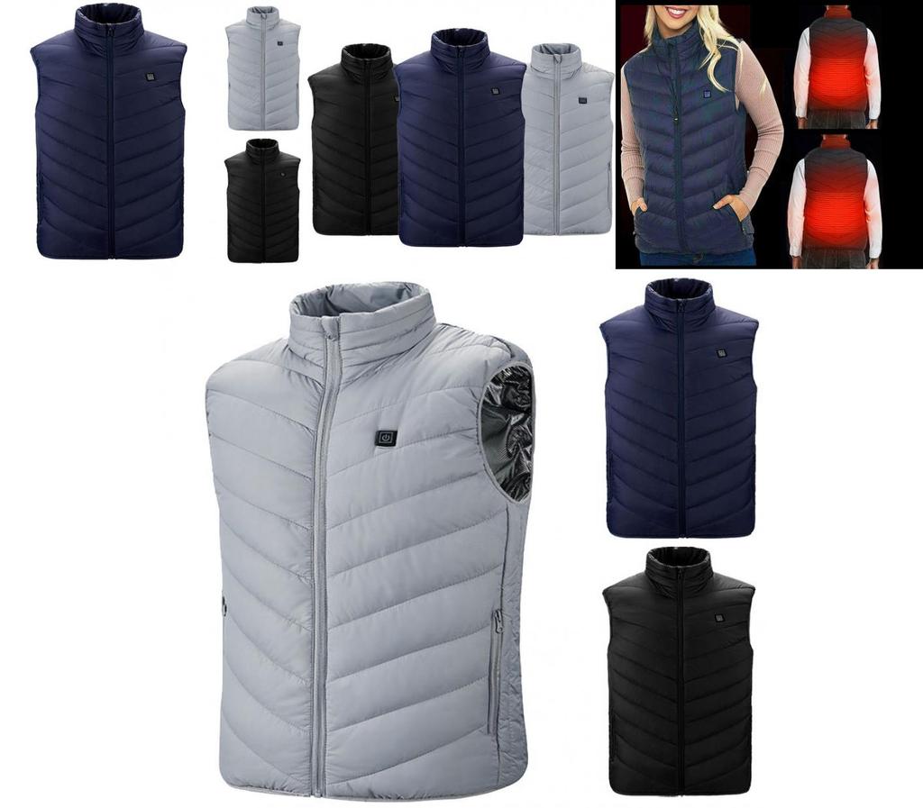 Comfortable Women Mens Electric Vest Heated Cloth Jacket Usb Powered Body Warmer