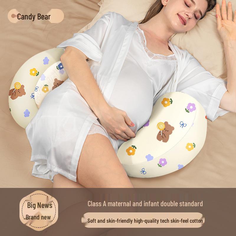 U-Shaped Multifunctional Pregnancy Pillow for Back and Belly Support
