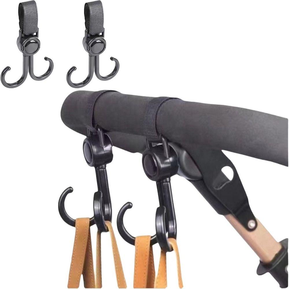 360 Degree Rotating Heavy Duty Handlebar Hanging Clamp On Hanging Hook Stroller Hook Electric Bike