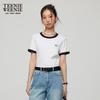 Teenie Weenie Women's Bear Print Round Neck T-Shirt