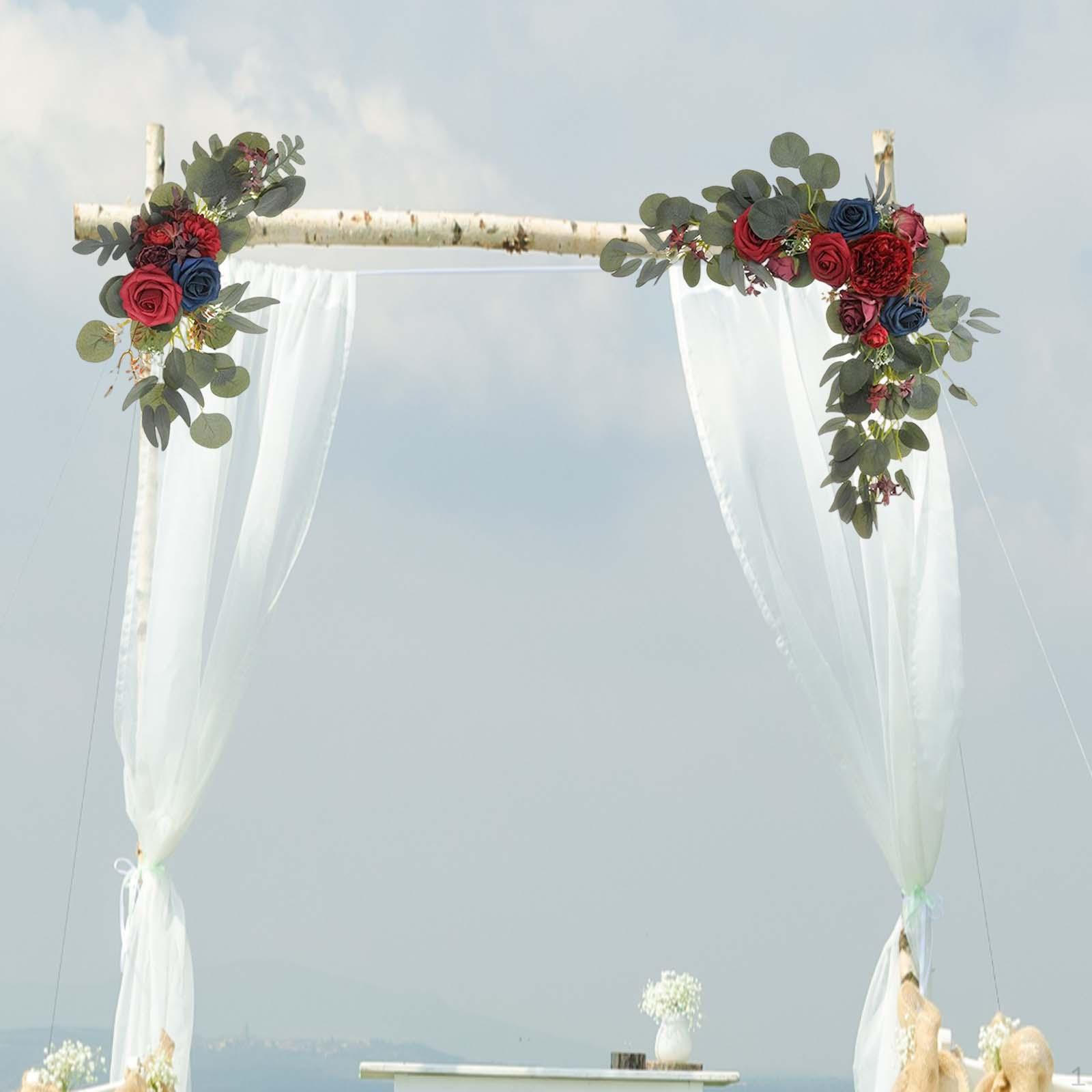 

2 шт. подвесных искусственных цветов гирлянда для цветочной композиции декоративная свадебная арка Red