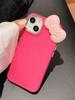 Applicable iPhone17promax mobile phone case 16pro three-dimensional bow Apple 15/12 soft case 11 protective case