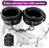 BDSM Bondage Restraints Set Couples Sex Toy Neck Wrist Restraints Kit with Traction Chain Back Handcuffs Collar Adjustable Bondage Gear Accessories