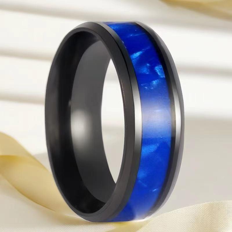 Herren Trendiger Titanstahlring - Nicht verblassender Hip-Hop-Stil, Grenzüberschreitender Schmuck, Handaccessoire aus Edelstahl