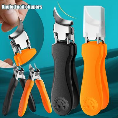Cortadores de unhas profissionais para serviço pesado, com design anti-salpicos, especificamente projetados para cortar unhas grossas e duras dos pés.