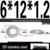 201 Stainless Steel Flat Washer Shim, GB97, Sizes M3 to M30