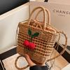 2024 Trendy Handmade Woven Beach Crossbody Straw Bag for Women