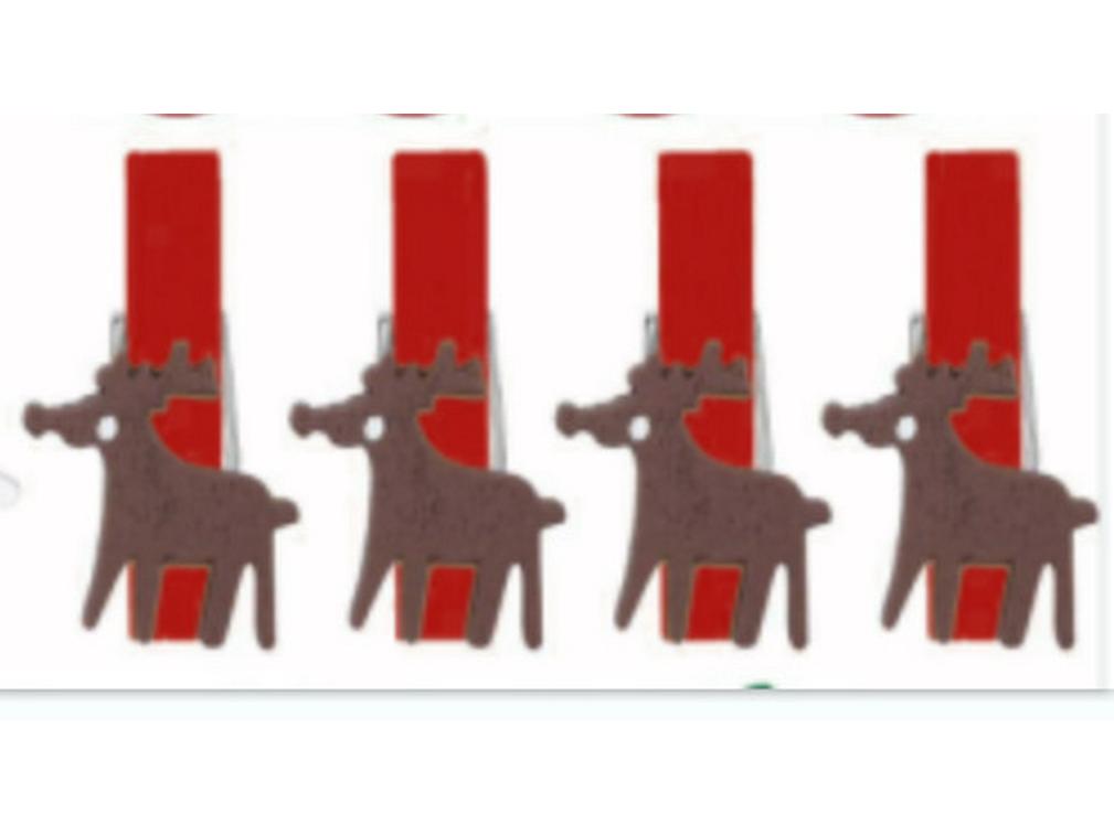Eco-friendly Wooden Cartoon Clips: Creative Christmas Decor and Colored Wooden Patches