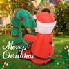 3.3FT Inflatable Toy swim ring Santa Claus Xmas Yard Lawn Party Decoration with LED Lit Christmas Home Supplies Ornaments Gift