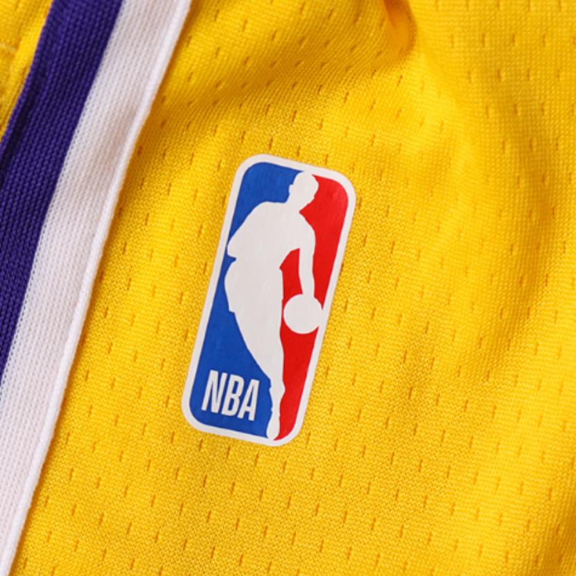 Nike Kids Basketball Shorts with Elastic Waistband and Solid Color Logo Kids Bottoms Yellow 3Z2B7BCQL-LAK