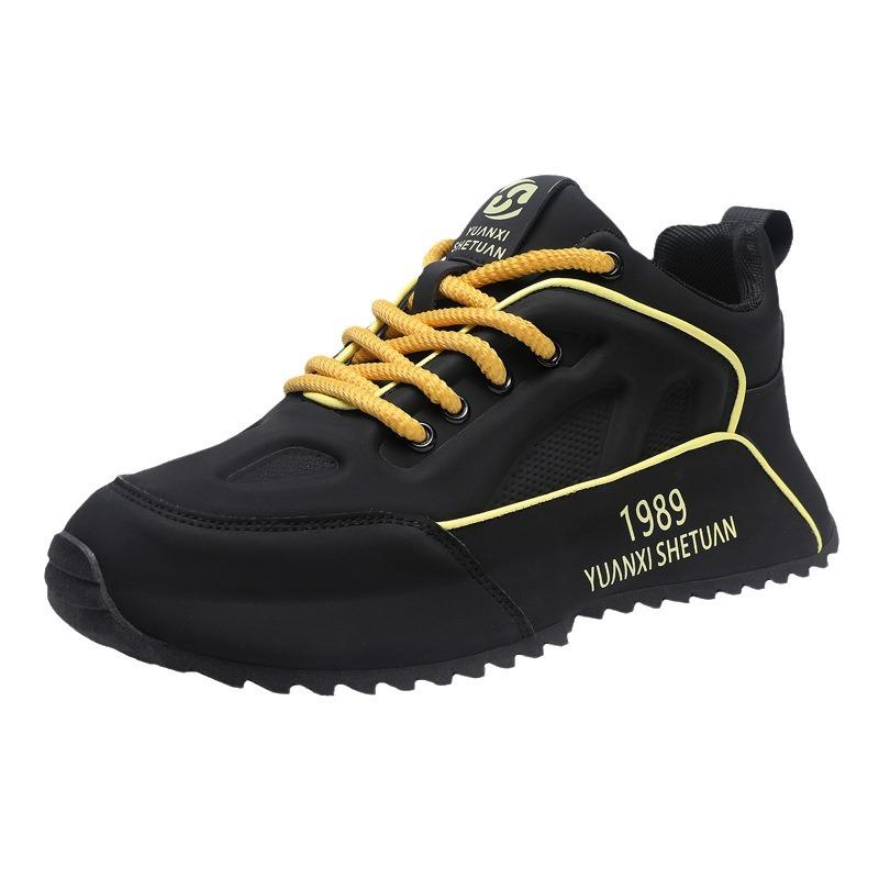 Men's shoes autumn trendy brand advanced sense versatile casual sports running heightening bag bottom black dad trendy shoes