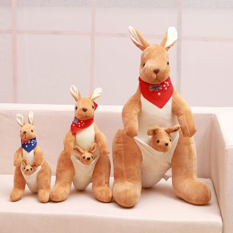 Süßes Känguru-Mutter und Baby Plüschtier Stofftier Puppe für Kinder